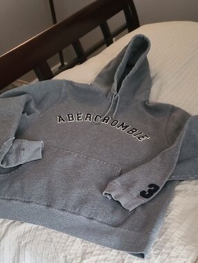 Abercrombie & Fitch Gray Pullover Hoodie
